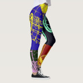 線のコラージュ レギンス (右)