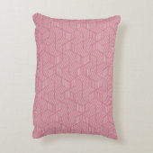 線のジオメトリ:モダンヴィンテージテクスチャ アクセントクッション (裏面(縦))