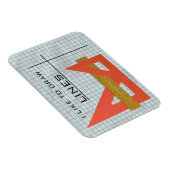 線の三角形、スケール、グラフ紙を描画する マグネット (右側)