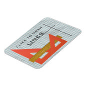 線の三角形、スケール、グラフ紙を描画する マグネット (左側)