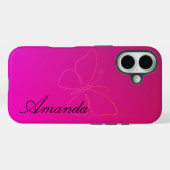 線の優雅さ：蝶シルエット Case-Mate iPhoneケース (裏面 (横))