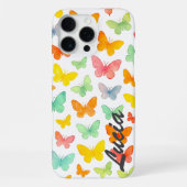 線の優雅さ：蝶シルエット iPhoneケース (裏面)