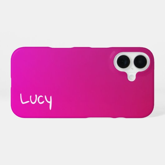 線の優雅さ:蝶シルエット iPhone 16ケース (裏面横)