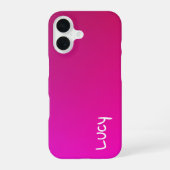 線の優雅さ:蝶シルエット iPhone 16ケース (裏面)