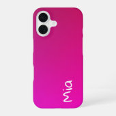 線の優雅さ:蝶シルエット iPhone 16ケース (裏面)
