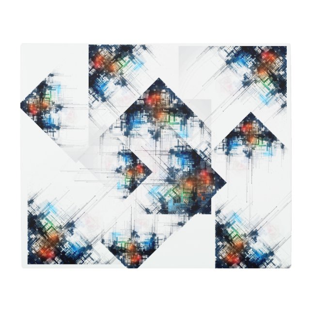 線の分解 メタルプリント (正面)