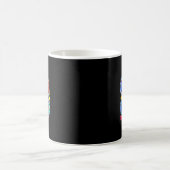 線の外の色の世界自閉症意識の日 コーヒーマグカップ (中央)