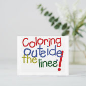 線の外側の色付け ポストカード (スタンド正面)