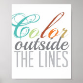 線の外側の色8x10 ポスター (正面)