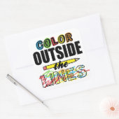 線の外側の色 スクエアシール (封筒)