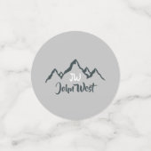 線の山描域のパーソナル化可能なモノグラム コンフェッティ (スモール正面)