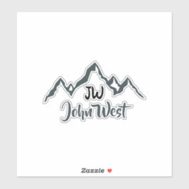 線の山描域のパーソナル化可能なモノグラム シール