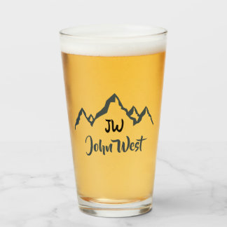 線の山描域のパーソナル化可能なモノグラム タンブラーグラス