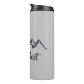 線の山描域のパーソナル化可能なモノグラム タンブラー (回転右)