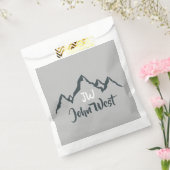 線の山描域のパーソナル化可能なモノグラム フェイバーバッグ (封をした状態)