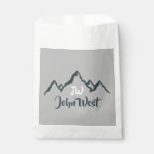 線の山描域のパーソナル化可能なモノグラム フェイバーバッグ (正面)