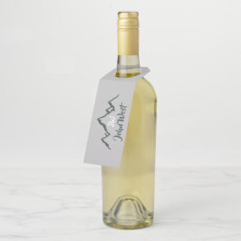 線の山描域のパーソナル化可能なモノグラム ボトルネックタグ