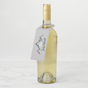 線の山描域のパーソナル化可能なモノグラム ボトルネックタグ