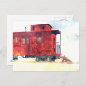 線の端のキャブース ポストカード (正面/裏面)