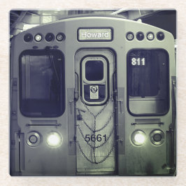 線の終点 ガラスコースター