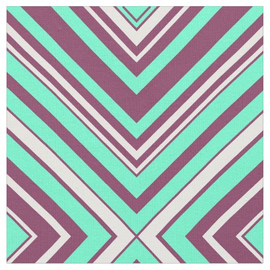 線の色は紫とアクアカラー ファブリック (クローズアップ)