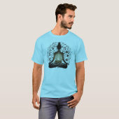 線の静けさ: マインドフルネスと瞑想Tシャツ Tシャツ (正面フル)