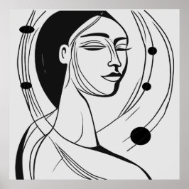 線の静穏：ミニマコンテンポラリーリズム ポスター