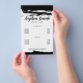 線はっきりした白黒価格リスト・フライヤー チラシ (ハンドル)