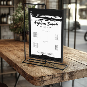 線はっきりした白黒価格リスト・フライヤー チラシ