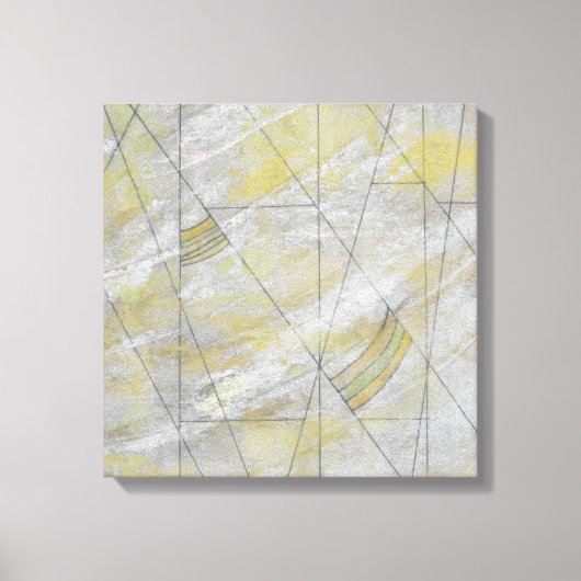 線よくはしゃぐ水色プリント キャンバスプリント (正面)