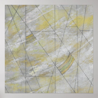 線よくはしゃぐ水色プリント ポスター