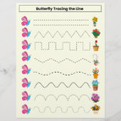 線をトレースする動物のワークシー子供へト チラシ (裏面)