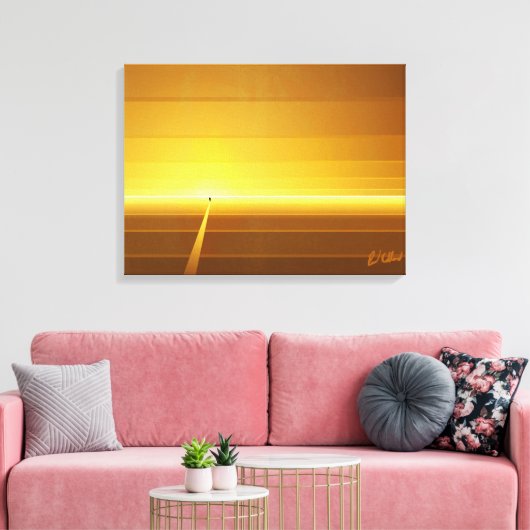 線を歩く キャンバスプリント (インサイチュ (リビング))