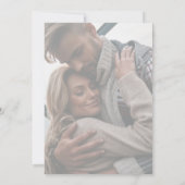 線アーチ |モダン消えミニマルた写真結婚の数 招待状 (裏面)