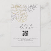 線エレガントフローラ結婚の詳細 エンクロージャーカード (正面)