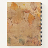 線エレガント付きフローラスパイラルノートブック ノートブック (裏面)