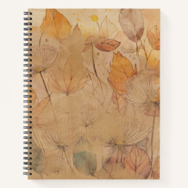 線エレガント付きフローラスパイラルノートブック ノートブック