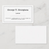 線エレガント付き、クリーミニマルン、線付き 名刺 (正面/裏面)