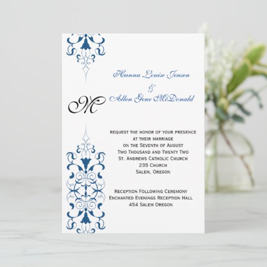 線エレガント 招待状 (スタンド正面)