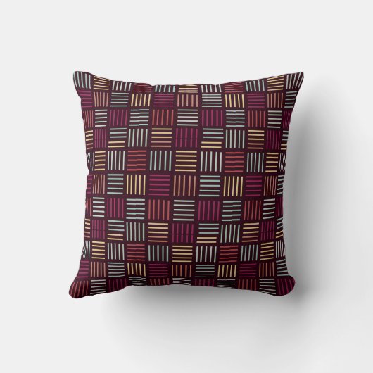 線カラフルの2乗 クッション (裏面)