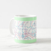 線カラフルスケッチ回路図マグス コーヒーマグカップ (正面左)