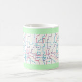 線カラフルスケッチ回路図マグス コーヒーマグカップ (中央)