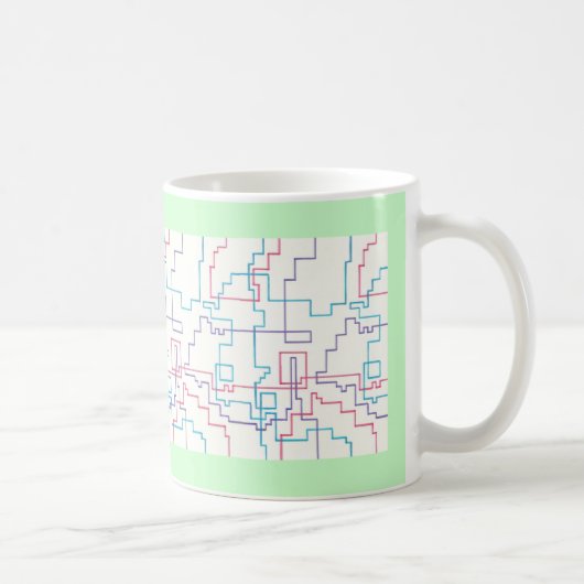 線カラフルスケッチ回路図マグス コーヒーマグカップ (右)