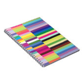 線カラフルストライプの数々の色パターン ノートブック (右側)