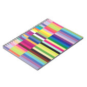 線カラフルストライプの数々の色パターン ノートブック (左側)