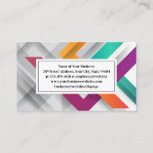 線カラフルモダン | クリエイティブ抽象芸術 名刺 (裏面)