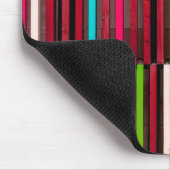 線カラフル木青オレンジパターンおもしろい マウスパッド (コーナー)