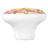 線カラフル水色抽象芸術 セラミックノブ (側面)