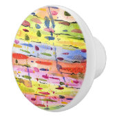 線カラフル水色抽象芸術 セラミックノブ (右)