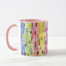 線カラフル水色抽象芸術 マグカップ